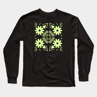 Green neon pattern Long Sleeve T-Shirt